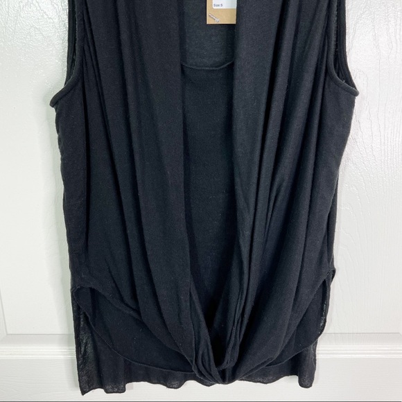 Hello Nite! Revolve Sleeveless Draped Plush Pajama Top in Black Size S - Picture 4 of 7